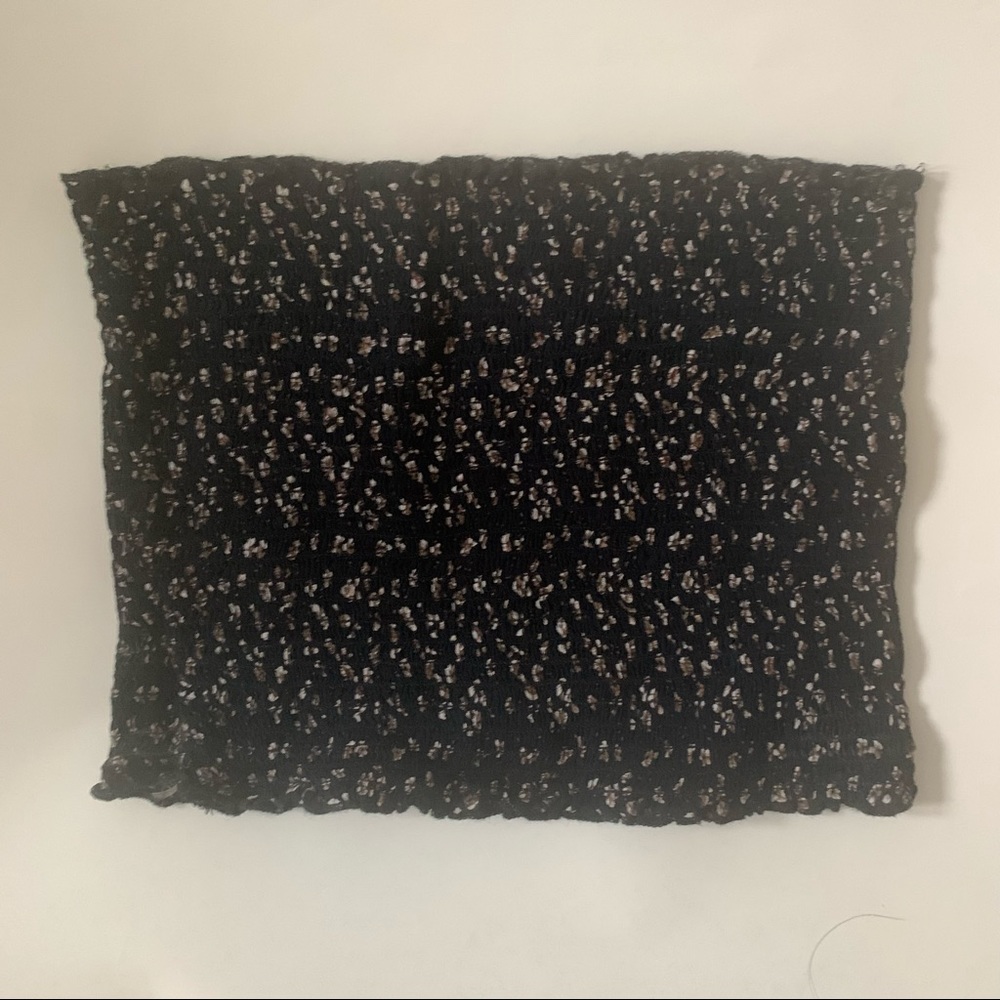 Floral Black Tube Top